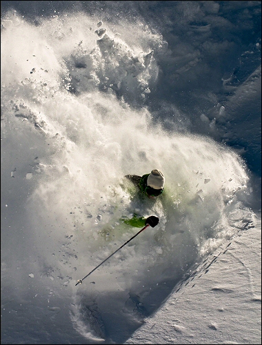 Photo by Brent Benson, Skier Rob Greener